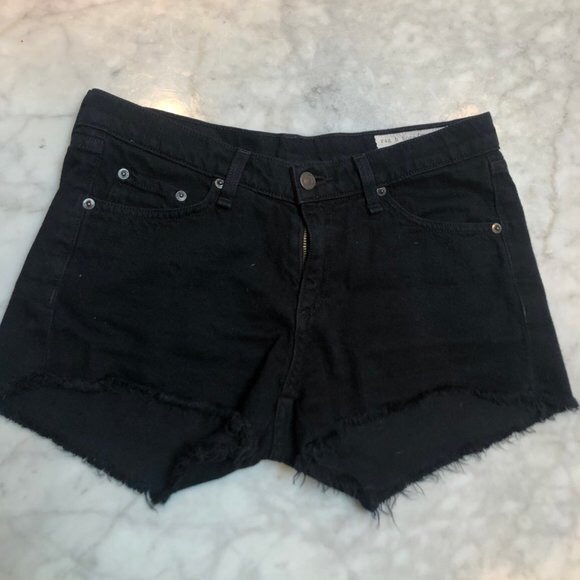 Rag & Bone Edgy Black Denim Jean Shorts - Picture 2 of 2